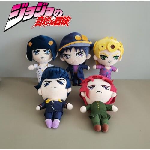 [MYKPOP]JoJos Bizarre Adventure Dolls Amine Plush Toys JOJO Kujo Jotaro Giorno Giovanna Fans Collection SC20060417