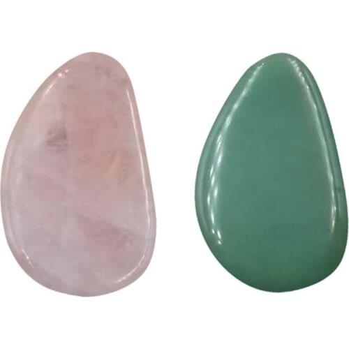 Natural Jade 30 * 40 Small Stone Face Lifting Wrinkle Removing Beauty Massage Hot Compress Powder Crystal Eye Scraping Tablet