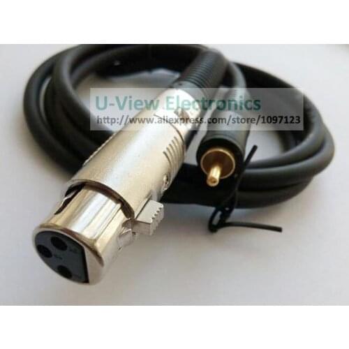 NCHTEK 1.5M Golden Plated RCA Male to Microphone XLR 3Pin Female Jack Speaker Mic Plug Connector Cable/Free Shipping/3PCS