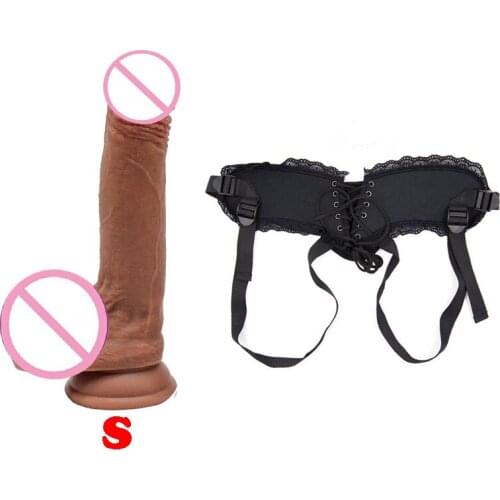 Newest Realistic Penis Huge Dildo Strap-On Adjustable Suction Cup Stimulate Female G-spot Masturbation Sex Toys For Woman Couple