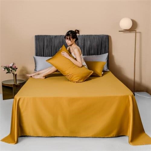 2020 new products 60 Count long staple cotton Bed cover Fitted Sheet Pillowcases 2/3 pcs Solid color Luxury Bedding