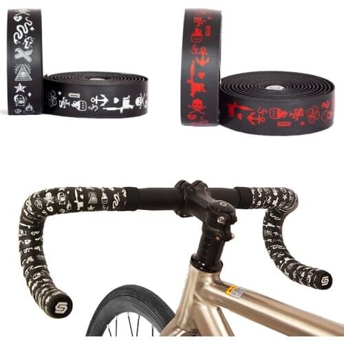New MTB Bicycle Dead Fly Eva Handlebar Tape Anti-slip Riding Pattern Handlebar Straps Road Bike Shock-absorbing Handlebar Straps
