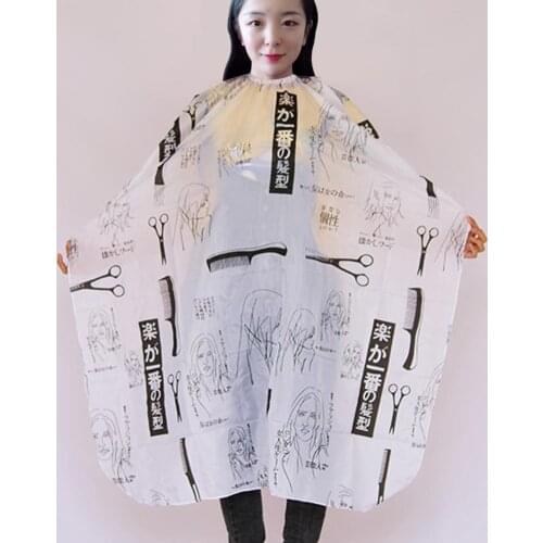 Scissors Comb Sketch Print Long Hairdressing Cape Haircut Hair Perming Apron