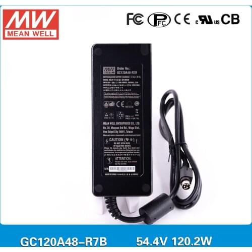 Original MEAN WELL 120W single output battery charger GC120A48-R7B 54.4V DC voltage