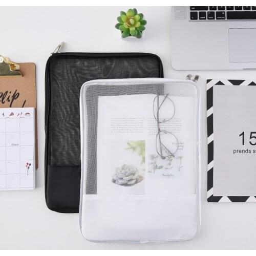 New Arrival Simple Series Grid Type A4 File Folder Bag Document Paper Organizer Storage Bag School Office Stationery