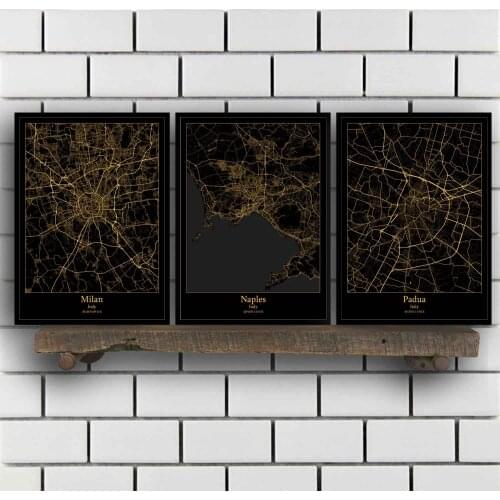 Milan Naples Padua Palermo Pisa Rimini Rome Syracuse Taranto Turin Venice Verona Italy Map Poster