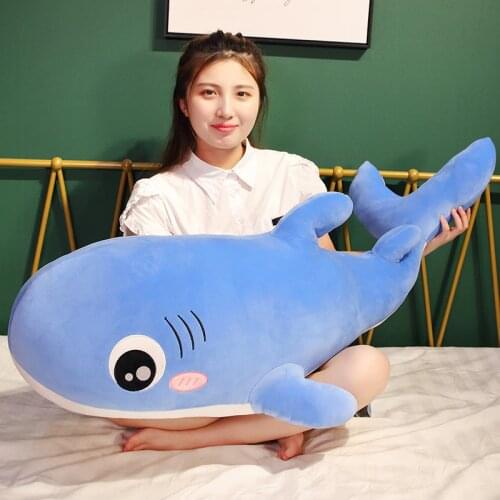 80-120cm Cute Dolphin Plush Toys Lovely Soft Pillows Big Size Stuffed Soft Animal Dolphin Dolls Sleeping Cushion for Children
