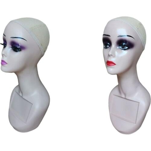 Wig Stand Wig Tripod With Female ABS Mannequin Manikin Head Model Display for Wigs Scarf Glasses Hat Cap Styling Training