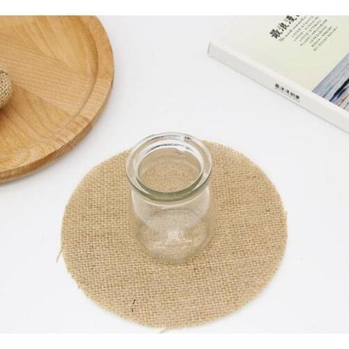 Kitchen Dining Burlap Coasters Table Mats Wedding Decorations Cup Pads SN2708