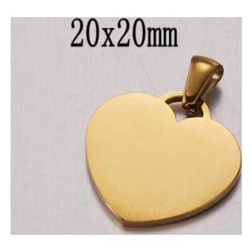 Wholesale Small Heart Charm Pendant Mirror Polished Stainless Steel Sweet Hearts DIY Jewelry 5piece/lot
