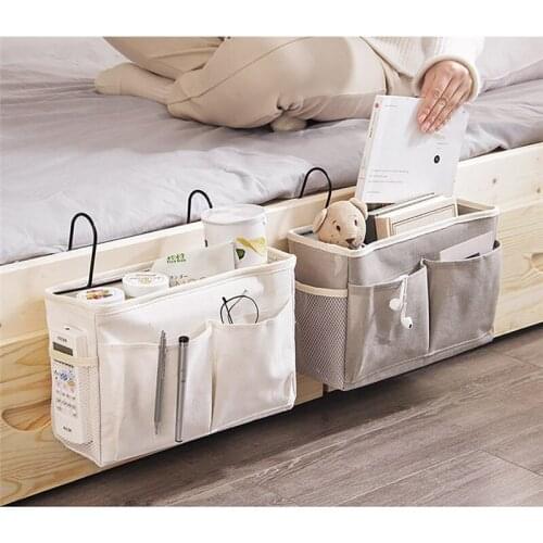 Hanging storage bag Bedside Storage Organizer Dormitory Book Magazine waterproof Storage Bag Holder with Hook Bed Pocket U3