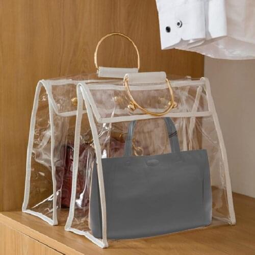 Transparent Dustproof Purse Wallet Storage Bag Organizer Holder Handbag Pouch Clear Storage Bag