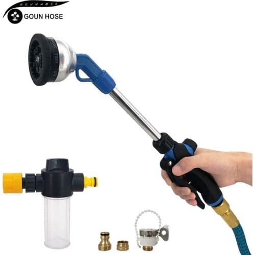 Dropshipping High Pressure Water Spray Hose Nozzle Water Jet Gun Car Wash Cleaning Tools Garden Watering Foam Power Washer Gun