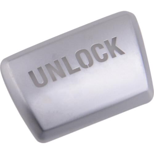 Silver Car Gear Shift Knob "Unlock" Push Button Cover Trim Decoration Fit For BMW 3 5 7 Series X3 X4 X5 X6 2014 2015 2016 LHD