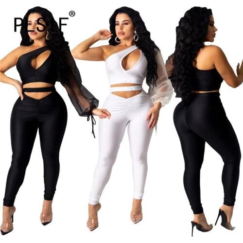 Simple Pure Color O Neck Long Sleeve Crop Top And Pants 2 Pieces Set Casual Lady Fashion Women Tracksuits