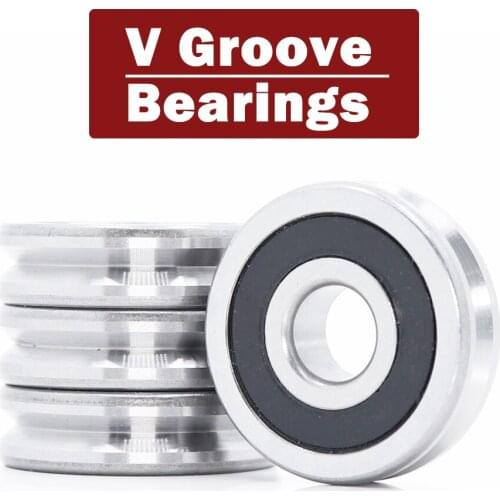V103209 V Groove Sealed Ball Bearing ( 4PCS ) 10*32*9 mm Pulley Wheel Bearings V2/2 3/2 4/2 5/2 6/2 Guide Track Rlooer Bearing
