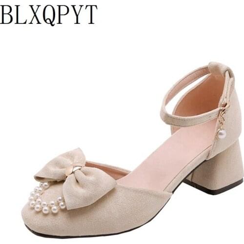 BLXQPYT New sandalias mujer 2019 gladiator sandals women Summer Shoes chunky heels Wedding party Sandals Woman Size 31-45 A4-11