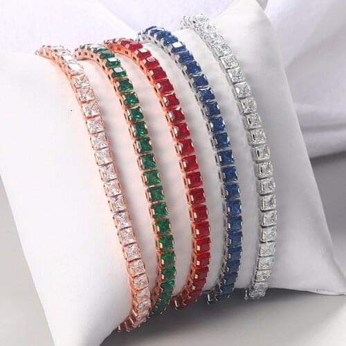 ZHOUYANG Womens Bracelet Luxury Friends Gift Square Zircon Rose Gold Color Adjustable Bracelets For Girls Jewelry DZH007 DZH008