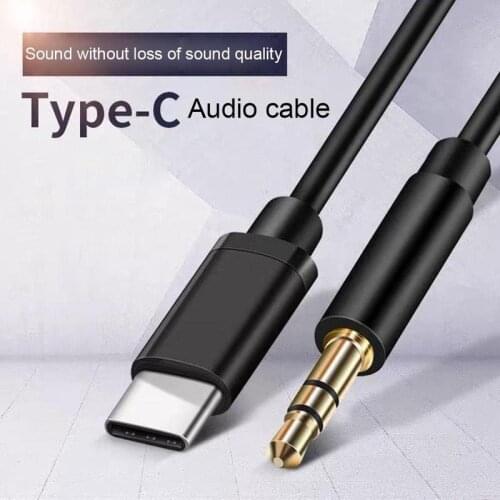 1Pcs Aux Audio Cable Type-C To 3.5mm Jack Adapter Cable Speakers Car Phone Accessories USB-C Adapter Wire Line Supplies