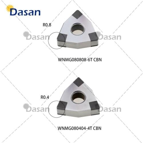 1pcs New CBN Insert WNMG080404 WNMG080408 6T Cubic Boron Nitride CNC Lathe Cutter Tool for Cast Iron Alloy Steel
