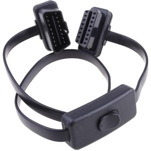 16 Pin OBD2 OBDII Auto Car Extension Cable With Switch Type Adapter Connector Dropshipping