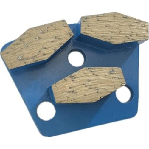 HT Diamond Tools Top Quality Hard Bond Trapezoid Grinding Disc Three Segments Diamond Grinding Pads Concrete Grinding Tools 12PC