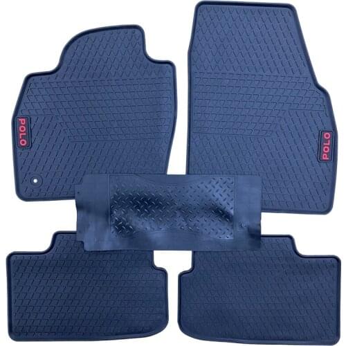 Car Floor Mats for 2020 Year Volkswagen Polo Special No Odor Front and Rear Carpets Waterproof Rubber