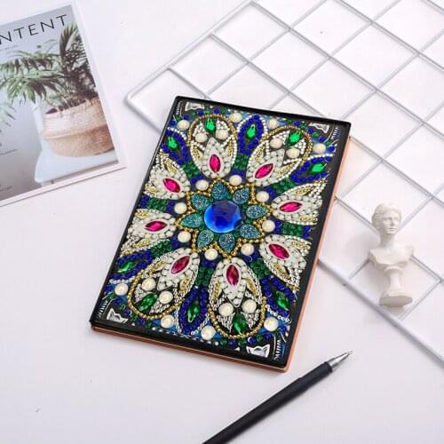 5D Diamond Painting Notebook DIY Special Shaped Diamond Painting Mandala Diamond Embroidery Painting Books Students Notebook
