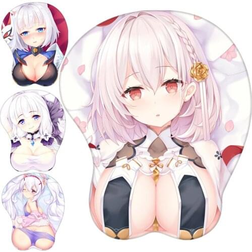 Azur Lane Sirius USS Laffey Illustrious Kaga Cosplay Cute Wrist Rest silicon Mouse Pad Mat 3D Mousepad