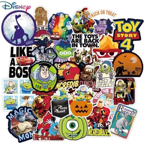 Disney 10/30/50PCS Toy Story Cartoon Pixar Stickers Girl Kids Skateboard Guitar Laptop Luggage Cool Waterproof Sticker Toys Gift