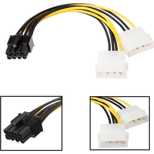 7.87 inch 20 cm 4 female pin P4 to 8 pin ATX EPS 12v power adapter PCIe cable