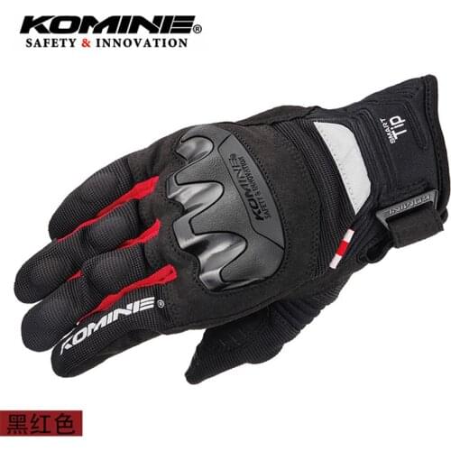 Komine GK-220 Summer Mesh Motorcycle Gloves 3D Protect Off Road Racing Riding Gloves Touch Screen Motorbike Motocross Gloves