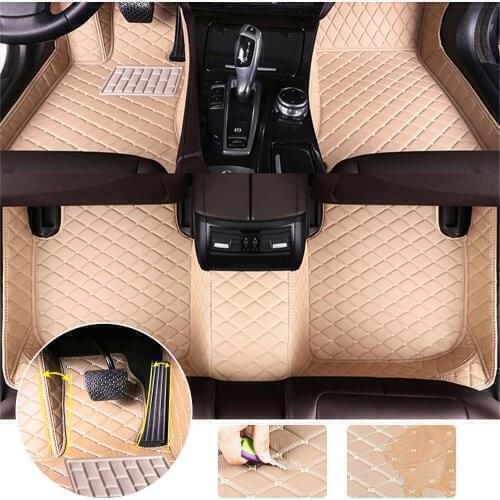 Leather Car Floor Mats Fit 98% Car Model For Alpina B3 B3S B5 B6 B7 Car Accessories Foot Covers
