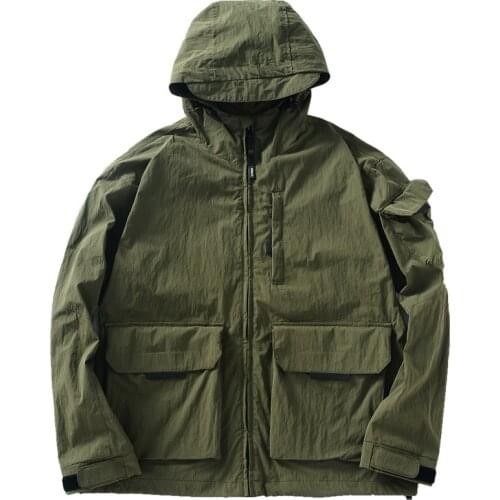 New Spring Autumn Mens Work Jacket Hoodies Outdoor Cycling Trekking Fishing Travel Fitness Big Pocket Hooded Assault Sport Coat