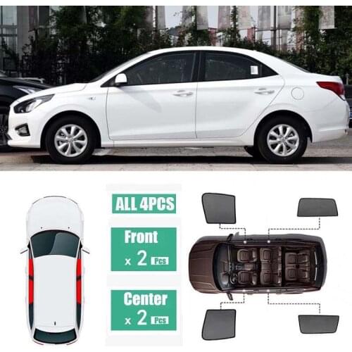 Side Windows Magnetic Sun Shade UV Protection Ray Blocking Mesh Visor Fit For Hyundai Verna 2017-2018
