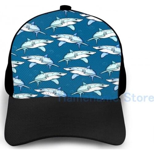 Fashion Shiver of Sharks - II Basketball Cap men women Graphic print black Unisex adult hat