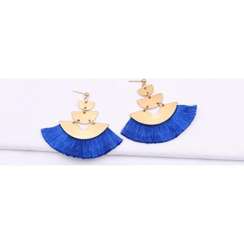 Trendy Korean Round Tassel Earrings for Women Boho Jewelry Moda Mujer Bijoux Boucles D Oreille Femme 2020 Dangle Drop Earrings