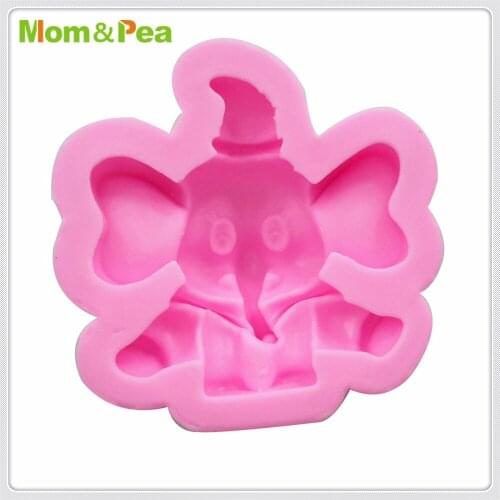 Mom&Pea MPA1831 Elephant Shaped Silicone Mold Cake Decoration Fondant Cake 3D Mold Food Grade