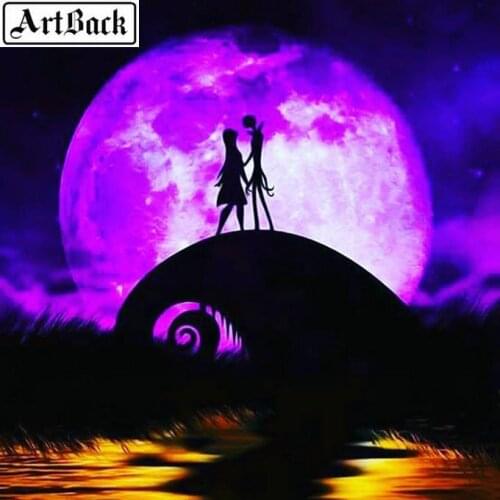 New 5d diy diamond painting month under the couple full square 3d diamond embroidered crystal mosaic home decoration kit