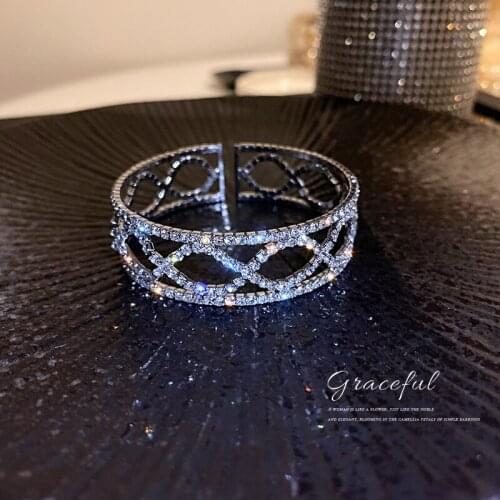 New Luxury Cubic Zirconia Tennis Bracelets Iced Out Chain Crystal Wedding Bracelet For Women Men Gold Silver Color Bracelet