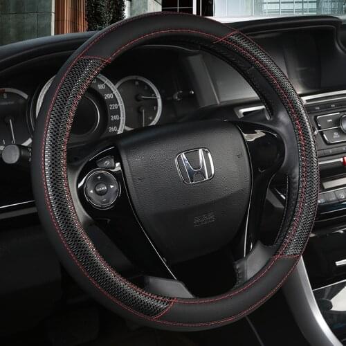 Leather Car Steering Wheel Cover Customized Size for Honda Civic 2016 ~ 2019 2020 10th Generation High Quality