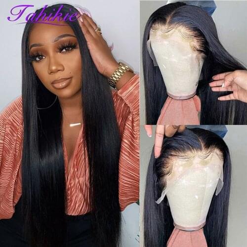 Straight 13x6 Lace Front Wig 30 Inch 13x4 Lace Frontal Wig Brazilian Hair Wigs For Women Human Hair Wig Pre Plucked Remy Tahikie