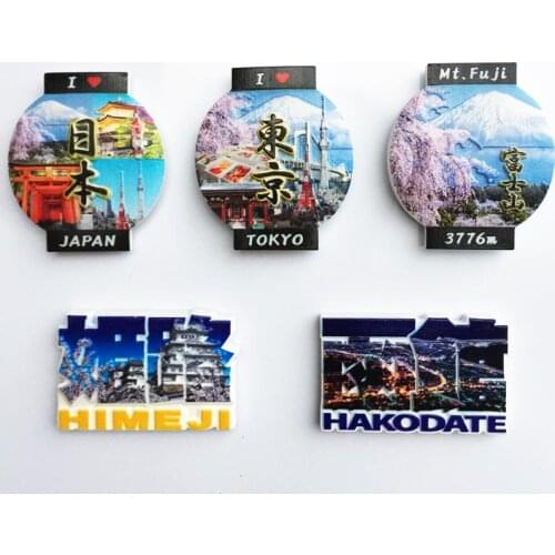 QIQIPP Japan, Hakodate, Tokyo, Mount Fuji Himeji Castle Magnetic Sticker Fridge Magnet