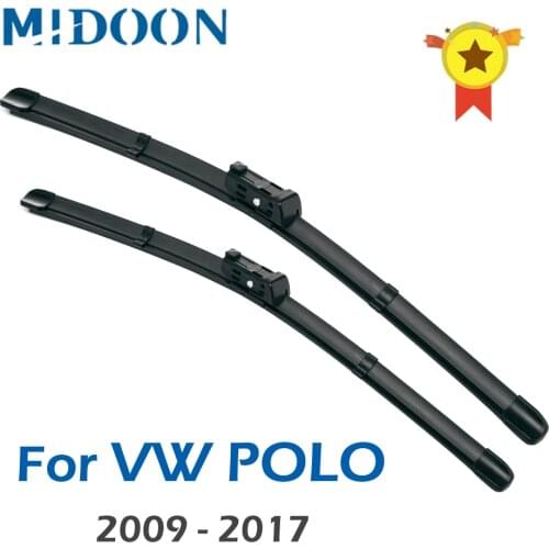 MIDOON Wiper LHD RHD Front Wiper Blades For VW POLO 6R Hatchback 2009 - 2017 Windshield Windscreen Front Window 24"+16"