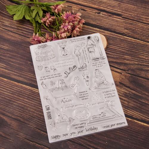 Yoga Clear Stamp Or stamp for DIY Scrapbooking/Card Making/Kids Fun Decoration Supplies A2110