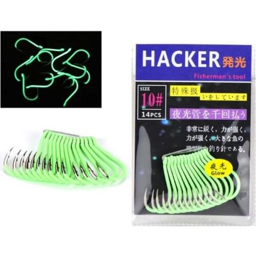 Luminous Fishing Hooks Noctilucent Barbed Hooks Pesca Fishing Tackle Accessories Steel Fishinghook