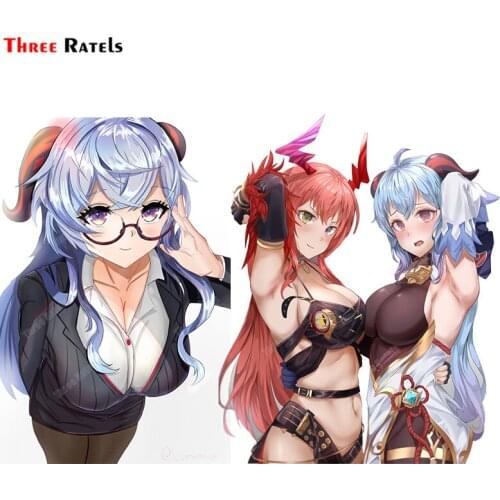 Three Ratels A637 Anyu Knight And Chaos Genshin Impact Occlusion Scratch DIY Vinyl Material Decor Car Sticker Aniem Decal