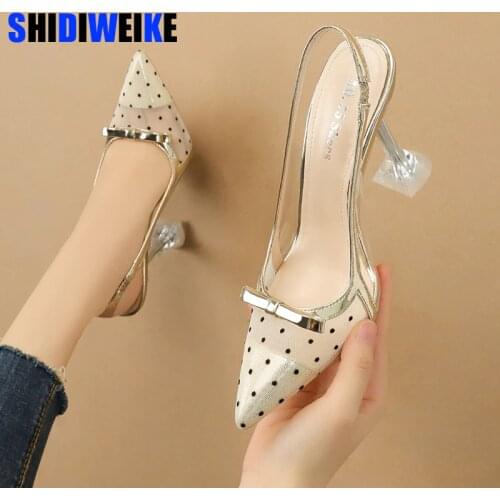 Slingback Shoes Clear Heels for Women Dress Shoes Womens Fetish High Heels Sexy Fashion Summer Shoes Woman Designer Heels 2021
