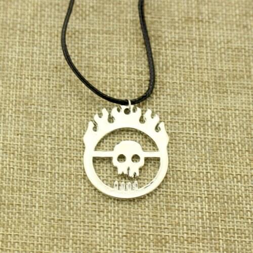 Movie Jewelry Vintage Joe Burning Skull Round Pendant Charm Necklaces For Men Punk Gothic Trendy Classic