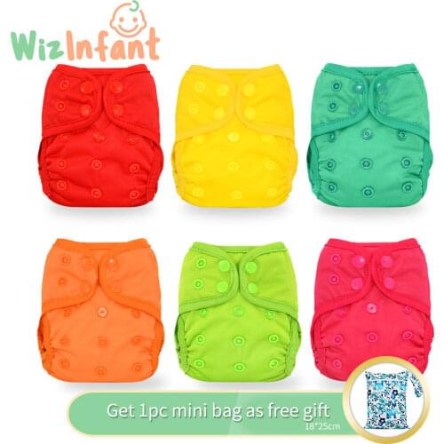 WizInfant Newborn Snap Cloth Diaper Cover For NB Baby,Double Gussets,Waterproof And Breathable